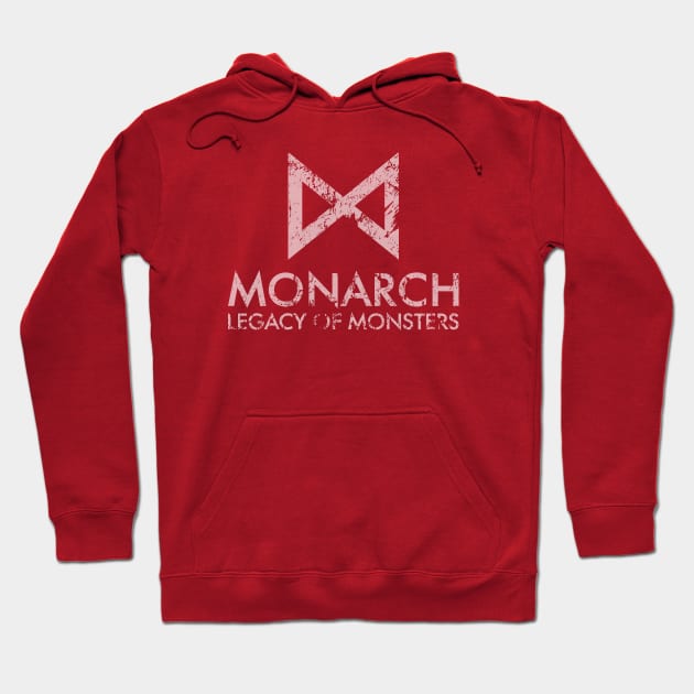 Monarch: Legacy of Monsters titles (white & weathered) Hoodie by GraphicGibbon